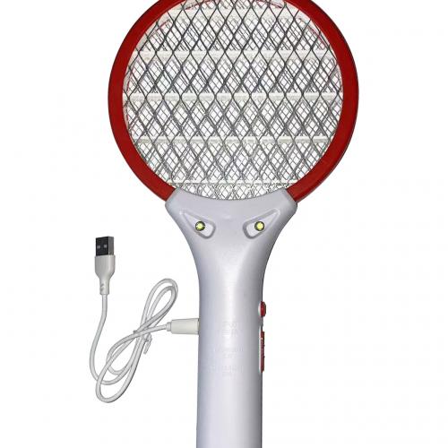 JHD-M02 USB Rechargeable mosquito swatter with 2 LED